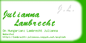 julianna lambrecht business card